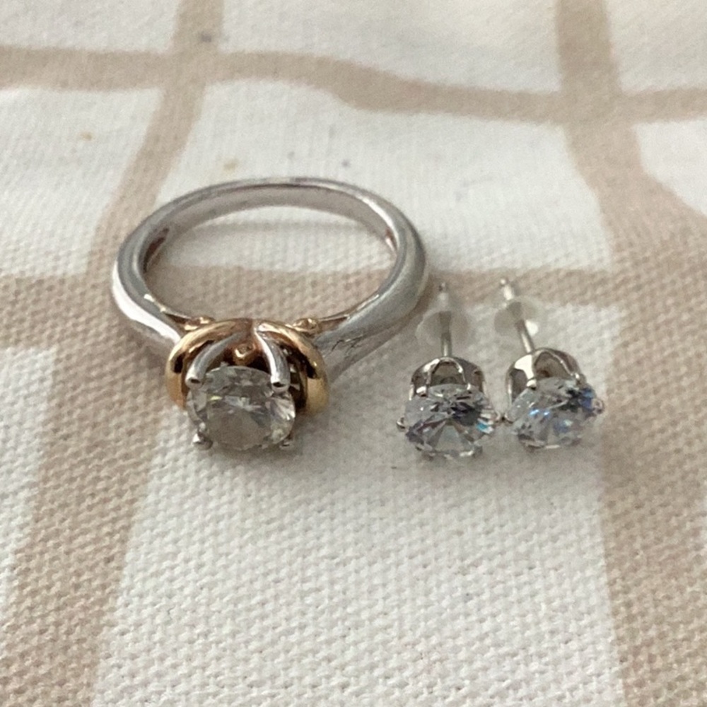 Sterling Silver and CZ Set